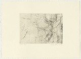 Artist: PARR, Mike | Title: Gun into vanishing point 4 | Date: 1988-89 | Technique: drypoint and foul biting, printed in black ink, from one copper plate