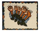 Artist: OGILVIE, Helen | Title: Greeting card: Christmas | Technique: linocut, printed in colour, from multiple blocks
