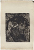 Artist: b'Nolan, Sidney.' | Title: b'Carcass' | Date: 1958 | Technique: b'etching and aquatint, printed in black ink, from one plate'