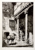 Artist: b'LINDSAY, Lionel' | Title: b'Courtyard, Segovia' | Date: 1929 | Technique: b'etching, printed in brown ink with plate-tone, from one plate' | Copyright: b'Courtesy of the National Library of Australia'