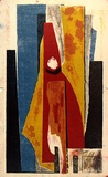 Artist: Lawson-Clarke, Leslie. | Title: (Abstract forms). | Date: (1955) | Technique: lithograph, printed in colour, from five plates