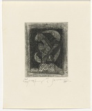 Artist: SELLBACH, Udo | Title: not titled | Date: 1988, 19 February | Technique: etching, printed in black ink with plate-tone, from one copper