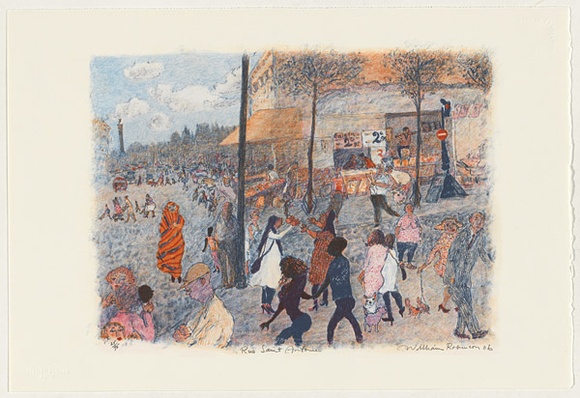 Artist: b'Robinson, William.' | Title: b'Rue Saint Antoine' | Date: 2006 | Technique: b'lithograph, printed in colour, from multiple stones'