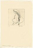 Artist: WALKER, Murray | Title: Side view of model | Date: 1962 | Technique: drypoint, printed in black ink, from one plate