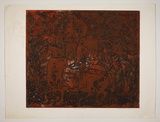 Artist: Haxton, Elaine | Title: The divine archer | Date: 1967 | Technique: open-bite etching and aquatint, printed in colour