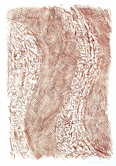 Artist: b'Sharp, James.' | Title: b'Drawing' | Date: 1976 | Technique: b'lithograph, printed in red ink,' | Copyright: b'\xc2\xa9 Estate of James Sharp'
