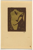 Artist: b'Bell, George..' | Title: b'(Face).' | Technique: b'linocut, printed in colour, from two blocks'