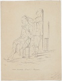 Artist: b'UNKNOWN, Artist' | Title: b'One piecie barber man' | Date: 1857 | Technique: b'lithograph, printed in light black ink, from one stone'