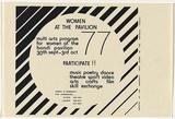 Artist: UNKNOWN | Title: Women at the Pavilion 77. | Date: 1977 | Technique: screenprint, printed in black ink, from one stencil