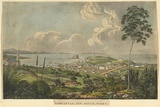 Artist: LYCETT, Joseph | Title: Newcastle, New South Wales. | Date: 1824 | Technique: lithograph, printed in black ink, from one stone; hand-coloured
