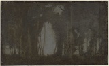 Artist: b'TRAILL, Jessie' | Title: b'Hole in the trees' | Date: c.1914 | Technique: b'etched zinc plate'