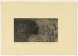 Artist: b'Lempriere, Helen' | Title: b'The grass seed woman' | Date: 1960s | Technique: b'etching and aquatint, printed in black ink with plate-tone, from one plate'