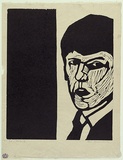 Artist: b'MADDOCK, Bea' | Title: b'Male III' | Date: (1967-68) | Technique: b'woodcut, printed in black ink, from one masonite block'