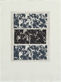 Artist: MADDOCK, Bea | Title: Funeral IV | Date: 1971, September | Technique: photo-etching and aquatint, printed in black ink, from two plates; screenprint