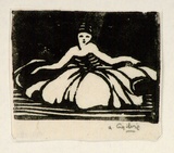 Artist: OGILVIE, Helen | Title: (Ballerina) | Technique: linocut, printed in black ink, from one block