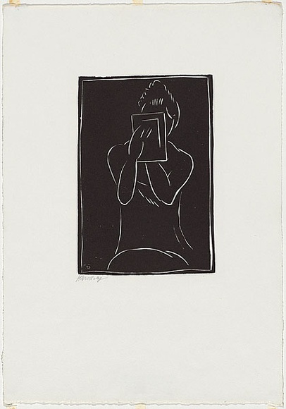 Artist: b'Brodzky, Horace.' | Title: b'Making up.' | Date: 1919 | Technique: b'linocut, printed in black ink, from one block'