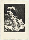 Artist: b'BOYD, Arthur' | Title: b'The Unicorn and the Ark.' | Date: 1973-74 | Technique: b'aquatint, printed in black ink, from one plate' | Copyright: b'Reproduced with permission of Bundanon Trust'