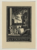Artist: FEINT, Adrian | Title: Bookplate: W R Griffiths. | Date: 1944 | Technique: wood-engraving, printed in black ink, from one block | Copyright: Courtesy the Estate of Adrian Feint