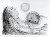 Artist: b'BOYD, Arthur' | Title: b'Sleeping Juliet.' | Date: 1960-70 | Technique: b'lithograph, printed in black ink, from one stone [or plate]' | Copyright: b'Reproduced with permission of Bundanon Trust'