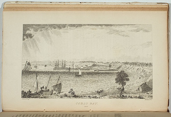 Artist: b'Ham Brothers.' | Title: b'Corio Bay, 1850.' | Date: 1851 | Technique: b'engraving, printed in black ink, from one copper plate'