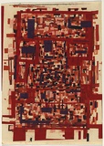 Title: b'not titled [layered quadrilateral shapes, mainly in red, purple and black]' | Date: 1960s | Technique: b'screenprint, printed in colour, from seven stencils'