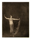 Artist: LINDSAY, Lionel | Title: The dancer | Date: 1917 | Technique: spirit-aquatint, printed in brown ink, from one plate | Copyright: Courtesy of the National Library of Australia