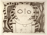 Artist: b'Karadada, Louis.' | Title: b'not titled [Wandjina figure]' | Date: 1998 | Technique: b'etching, printed in black ink, from one plate'