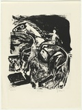 Artist: b'Boag, Yvonne.' | Title: b'Riding' | Date: 1987 | Technique: b'lithograph, printed in black ink, from one stone' | Copyright: b'\xc2\xa9 Yvonne Boag'