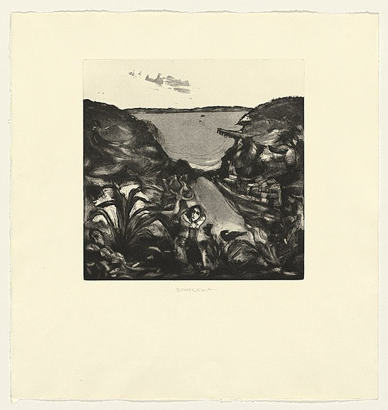 Artist: b'Shead, Garry.' | Title: b'Bundeena' | Date: 1991-94 | Technique: b'etching and aquatint printed in black ink, from one plate' | Copyright: b'\xc2\xa9 Garry Shead'