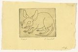 Artist: b'Wienholt, Anne.' | Title: b'Rodent' | Date: (1948) | Technique: b'line-engraving, printed in black ink with plate-tone, from one copper plate'