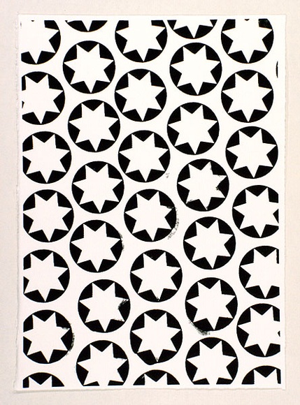 Artist: b'Clarke-Coolee, Bronwyn.' | Title: b'Stars.' | Date: 1992 | Technique: b'screenprint, printed in black ink, from one stencil'