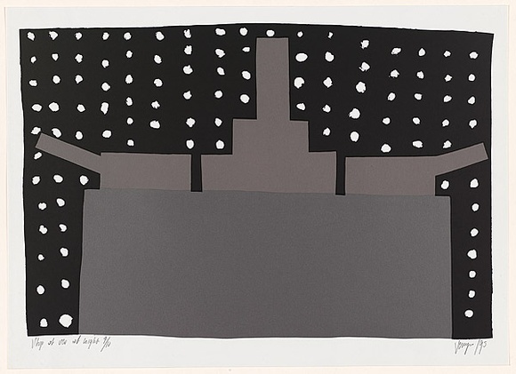 Title: A ship at sea at night | Date: 1995 | Technique: screenprint, printed in colour, from multiple stencils