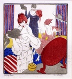 Artist: b'Proctor, Thea.' | Title: b'The hat shop' | Date: 1919 | Technique: b'lithograph, printed in colour, from four stones' | Copyright: b'\xc2\xa9 Art Gallery of New South Wales'