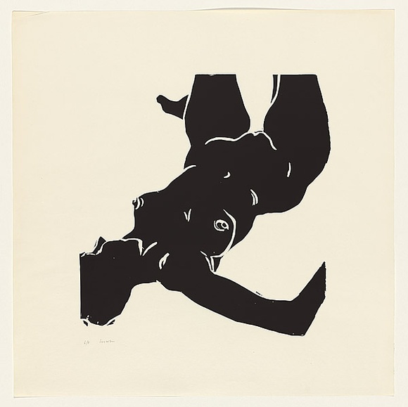 Title: b'not titled [female nude]' | Date: 1968 | Technique: b'screenprint, printed in black ink, from one stencil'