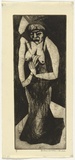 Artist: HANRAHAN, Barbara | Title: Praying woman | Date: 1962 | Technique: drypoint, printed in black ink, from one plate