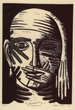 Artist: b'Klein, Deborah.' | Title: b'No finger prints' | Date: 1997 | Technique: b'linocut, printed in black ink, from one block'