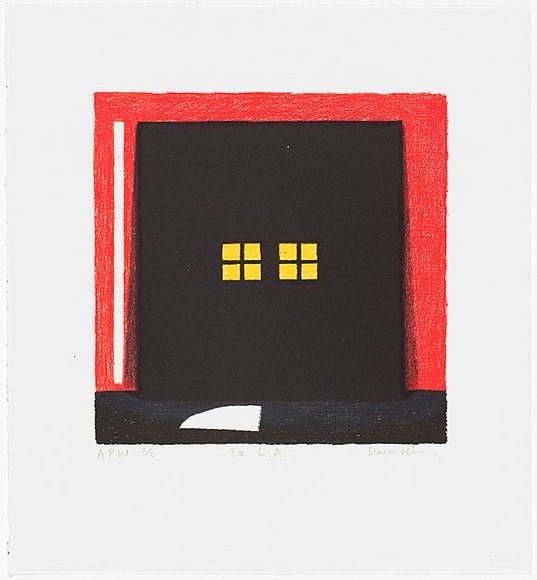 Artist: b'Hickey, Dale.' | Title: b'To L.A.' | Date: 1993 | Technique: b'lithograph, printed in colour, from four stones'