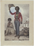 Artist: b'Earle, Augustus.' | Title: b'Bungaree, a native chief of New South Wales.' | Date: 1830 | Technique: b'lithograph, printed in black ink, from one stone; hand-coloured'