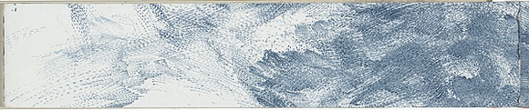 Artist: b'SCHMEISSER, Jorg' | Title: b'My first little book from the voyage to the ice on the Aurora Australis.' | Date: 1999 | Technique: b'engraving, printed in blue ink, from multiple polycarbonate sheets;  watercolour, gouache and pencil' | Copyright: b'\xc2\xa9 J\xc3\xb6rg Schmeisser'