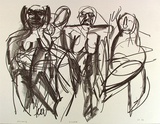 Artist: FURLONGER, Joe | Title: 3 models | Date: 1989 | Technique: lithograph, printed in black ink, from one stone