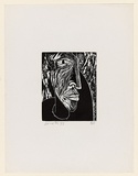 Title: b'Head 2' | Date: 1973 | Technique: b'woodcut, printed in black ink, from one masonite block'