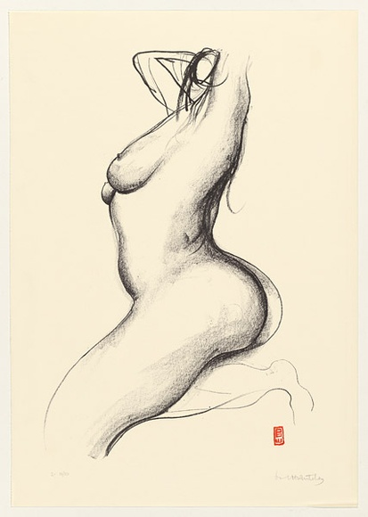 Artist: b'Whiteley, Brett.' | Title: b'Towards sculpture [2].' | Date: 1977 | Technique: b'lithograph, printed in black ink, from one plate' | Copyright: b'This work appears on the screen courtesy of the estate of Brett Whiteley'