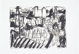 Artist: b'Boag, Yvonne.' | Title: b'Market garden, Brunswick' | Date: c.1982 | Technique: b'lithograph, printed in black ink, from one stone [or plate]' | Copyright: b'\xc2\xa9 Yvonne Boag'