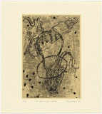Artist: b'Watson, Judy.' | Title: b'our bones in your collections.' | Date: 1997 | Technique: b'lithograph, printed in black ink, from one stone' | Copyright: b'\xc2\xa9 Judy Watson. Licensed by VISCOPY, Australia'