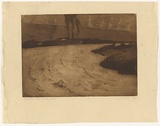 Artist: b'TRAILL, Jessie' | Title: b'The frozen river, Saskatchewan, Canada' | Date: 1920 | Technique: b'aquatint, printed in brown ink, from one plate'