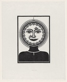 Artist: Groblicka, Lidia. | Title: Icon | Date: 1988 | Technique: woodcut, printed in black ink, from one block