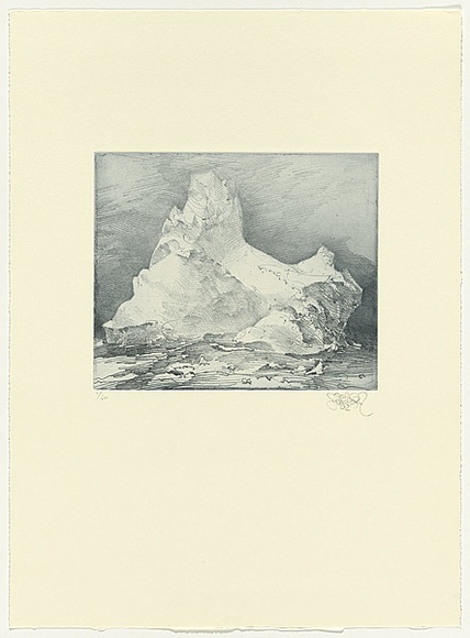 Artist: b'SCHMEISSER, Jorg' | Title: b'Berg I' | Date: 2002 | Technique: b'etching, printed in blue/black ink, from one plate' | Copyright: b'\xc2\xa9 J\xc3\xb6rg Schmeisser'