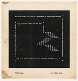 Title: Poster poem | Date: 1968 | Technique: screenprint, printed in black and white ink, from two stencils