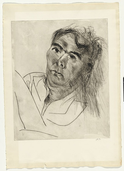 Artist: b'BOYD, Arthur' | Title: b'Portrait of David Armstrong.' | Date: 1968-69 | Technique: b'drypoint, printed in black ink, from one plate' | Copyright: b'Reproduced with permission of Bundanon Trust'