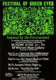 Artist: b'ACCESS 6' | Title: b'Festival of Green Eyes' | Date: 1991, May | Technique: b'screenprint, printed in green and black ink, from two stencils'